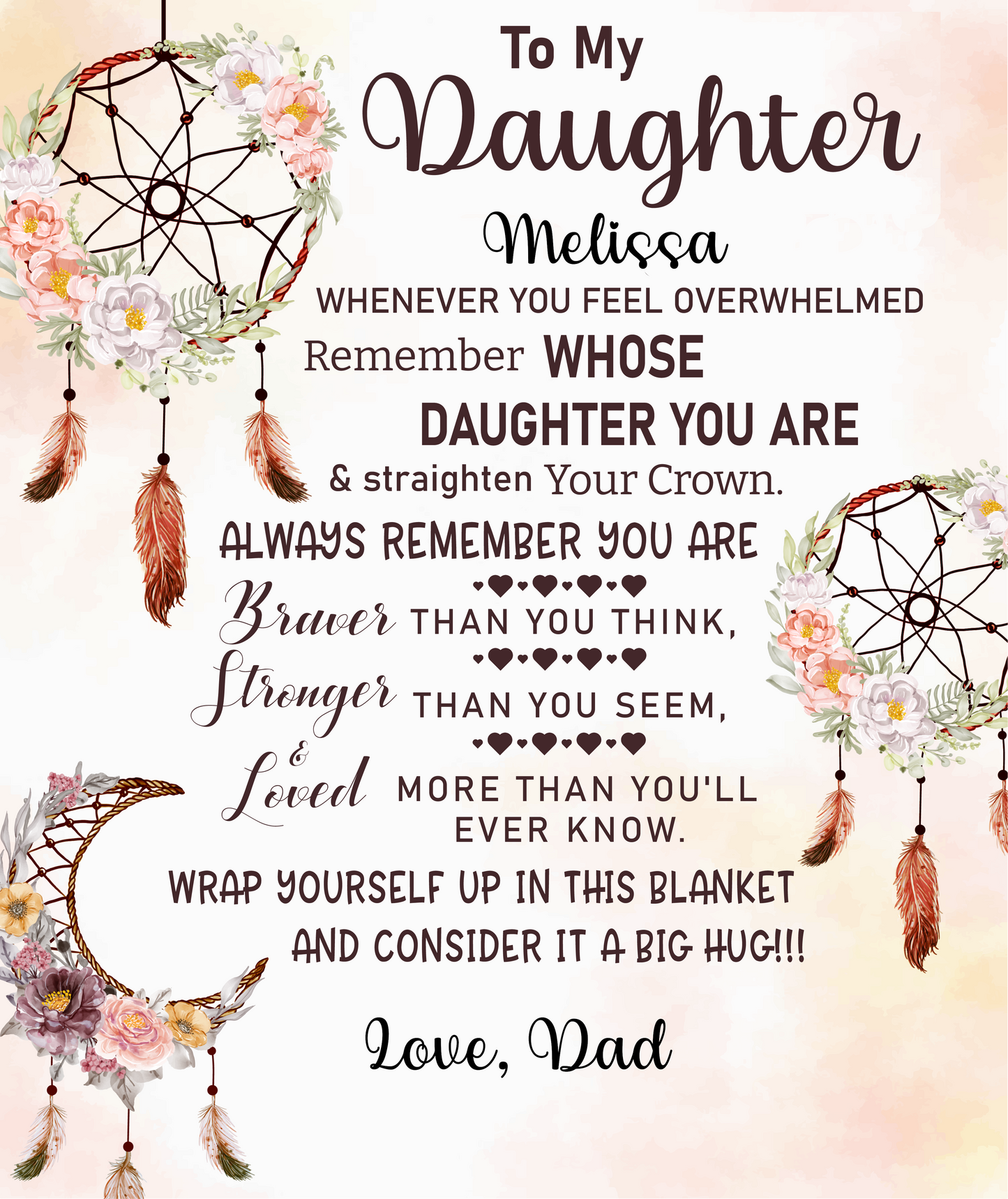 Remember Whose Daughter You Are - Plush Fleece Blanket - 50x60