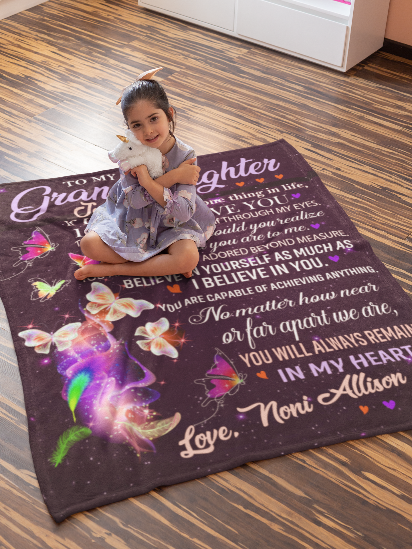 Personalized Granddaughter blanket - A Warm Hug