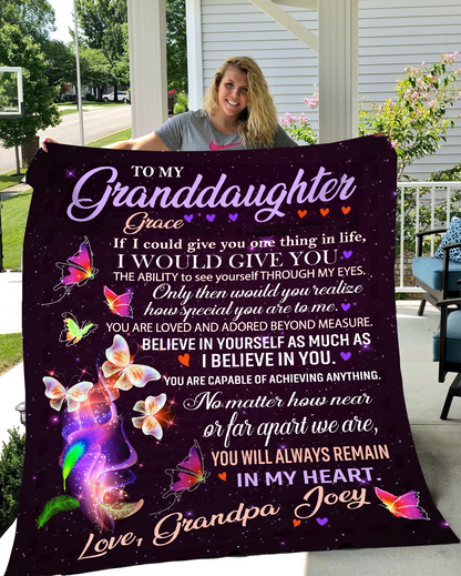 Personalized Granddaughter blanket - A Warm Hug