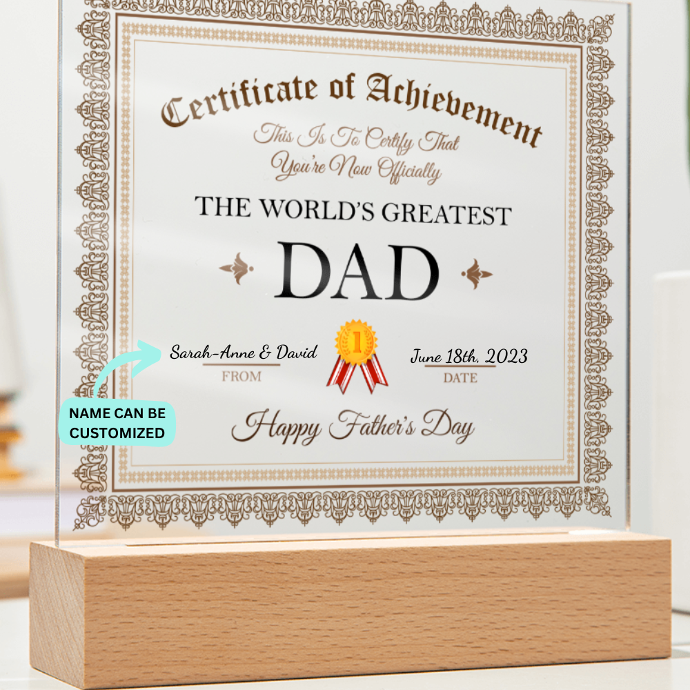 World's Greatest Dad - Customizable | Acrylic Square Plaque