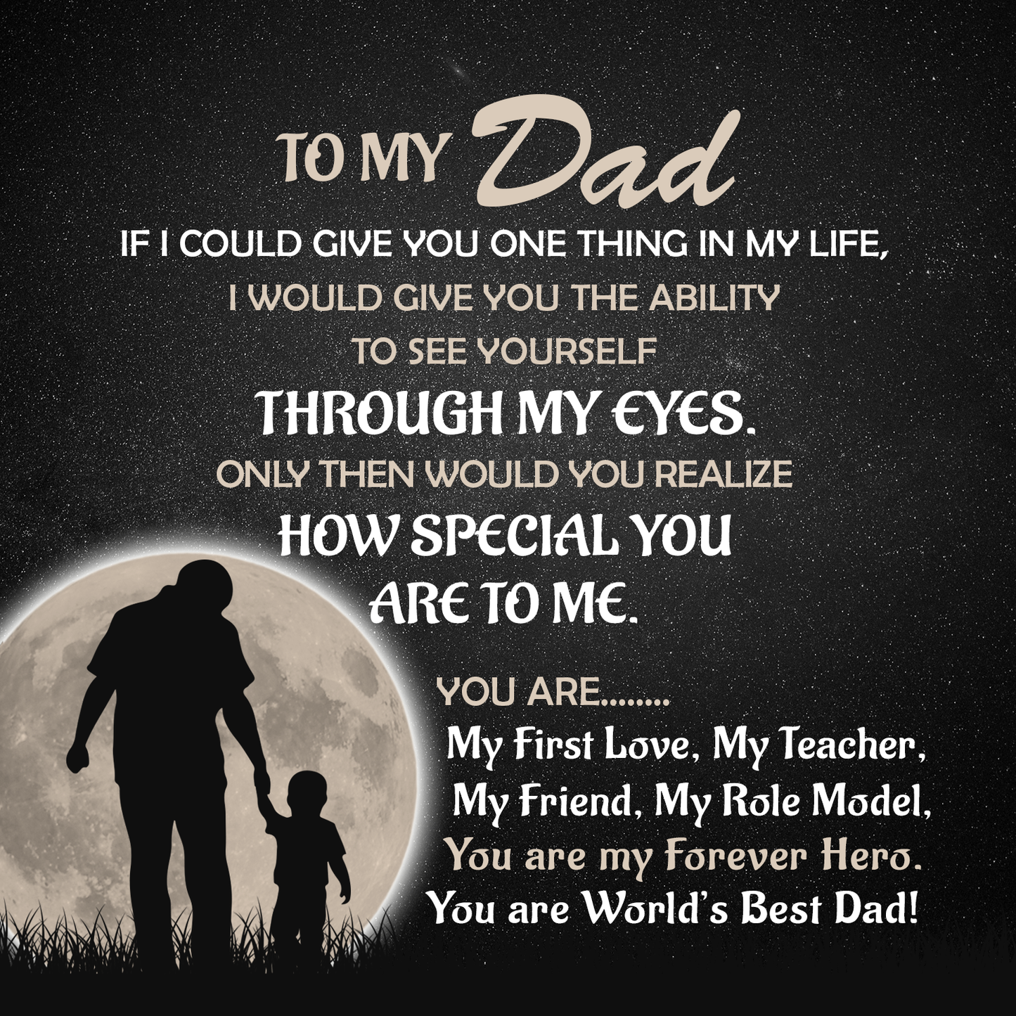 To My Dad - If I Could Give You One Thing (Son)... | Love You Forever Bracelet