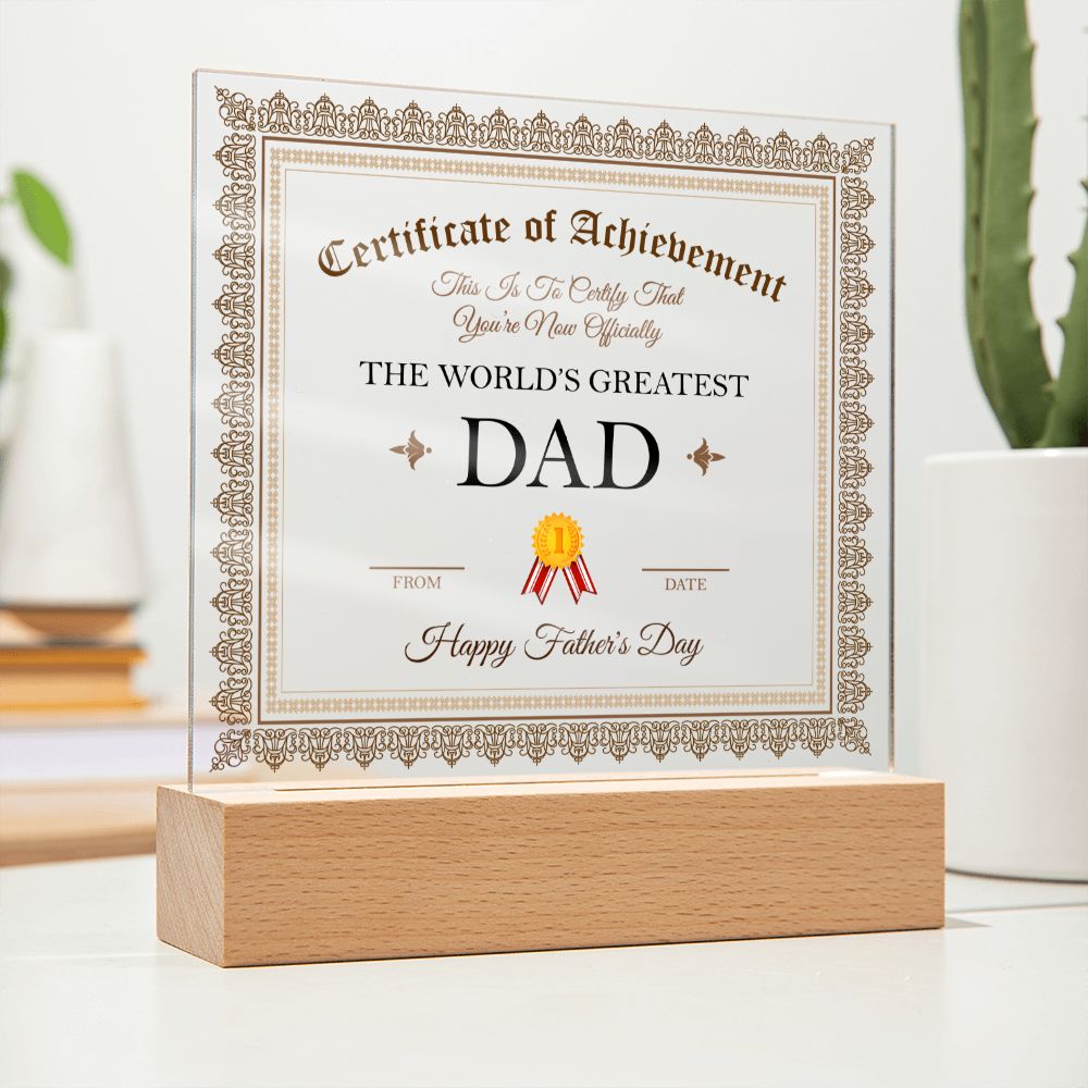 World's Greatest Dad - Customizable | Acrylic Square Plaque