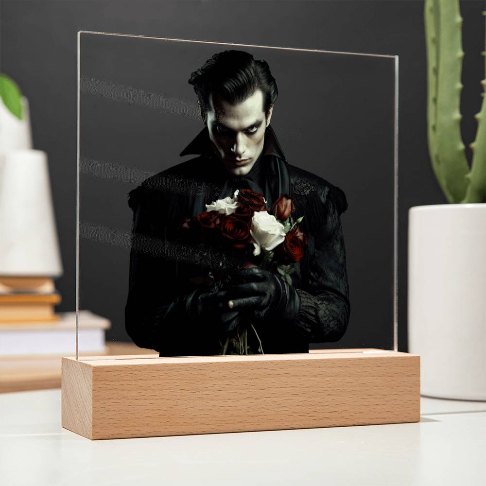 Vampire In Love |  Square Acrylic Plaque