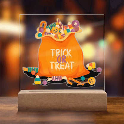 Halloween - Trick or Treat | Square Acrylic Plaque