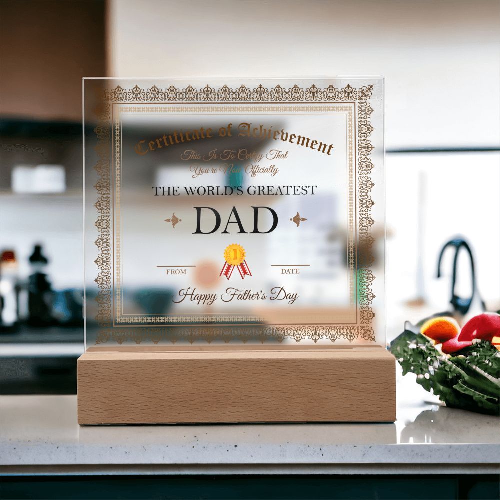 World's Greatest Dad - Customizable | Acrylic Square Plaque