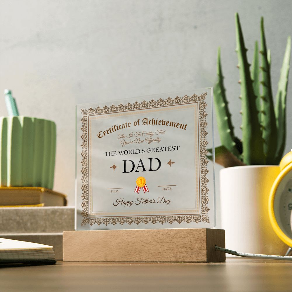 World's Greatest Dad - Customizable | Acrylic Square Plaque