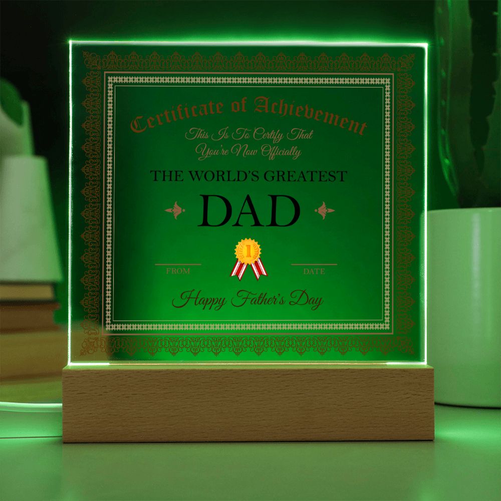 World's Greatest Dad - Customizable | Acrylic Square Plaque