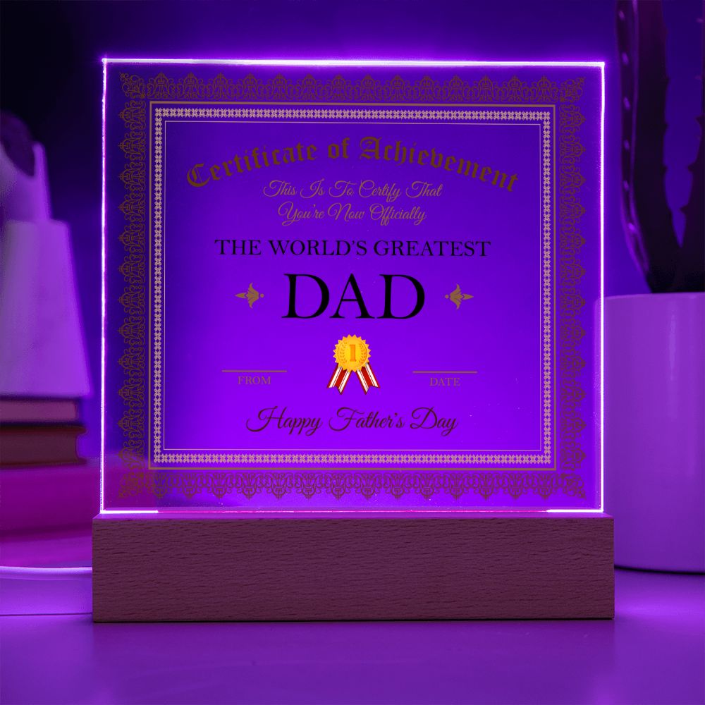 World's Greatest Dad - Customizable | Acrylic Square Plaque