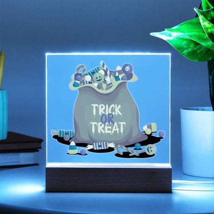 Halloween - Trick or Treat | Square Acrylic Plaque