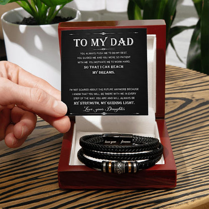 To My Dad - You Always Push Me To Do My Best... | Love You Forever Bracelet