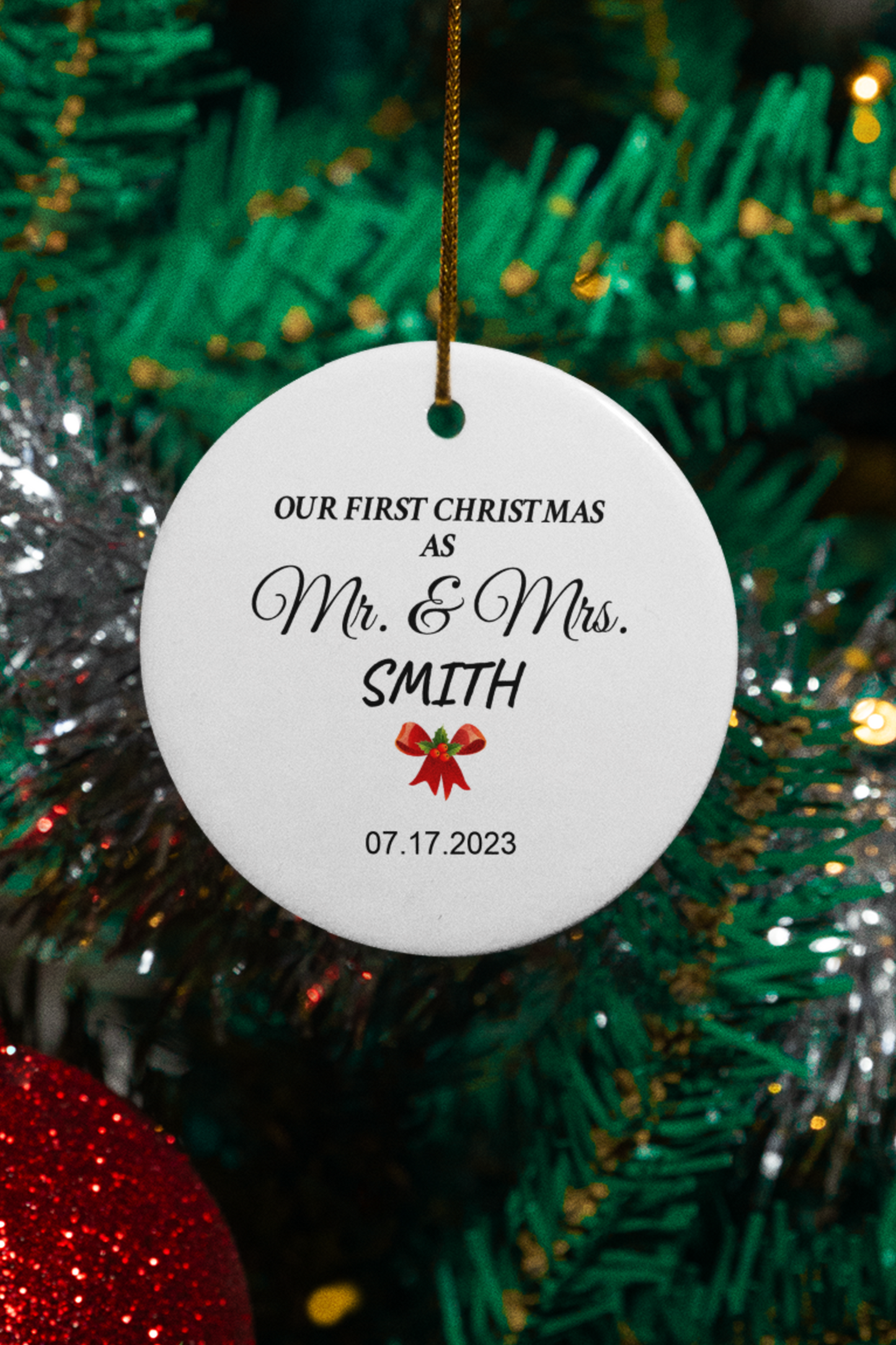 Our First Christmas - Personalized Ceramic Ornament