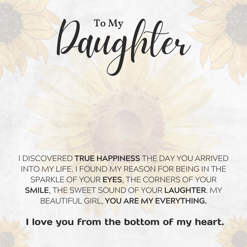 To My Daughter - I Discovered True Happiness... |  Love Knot Necklace