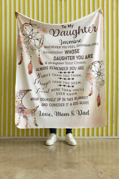 Remember Whose Daughter You Are - Plush Fleece Blanket - 50x60