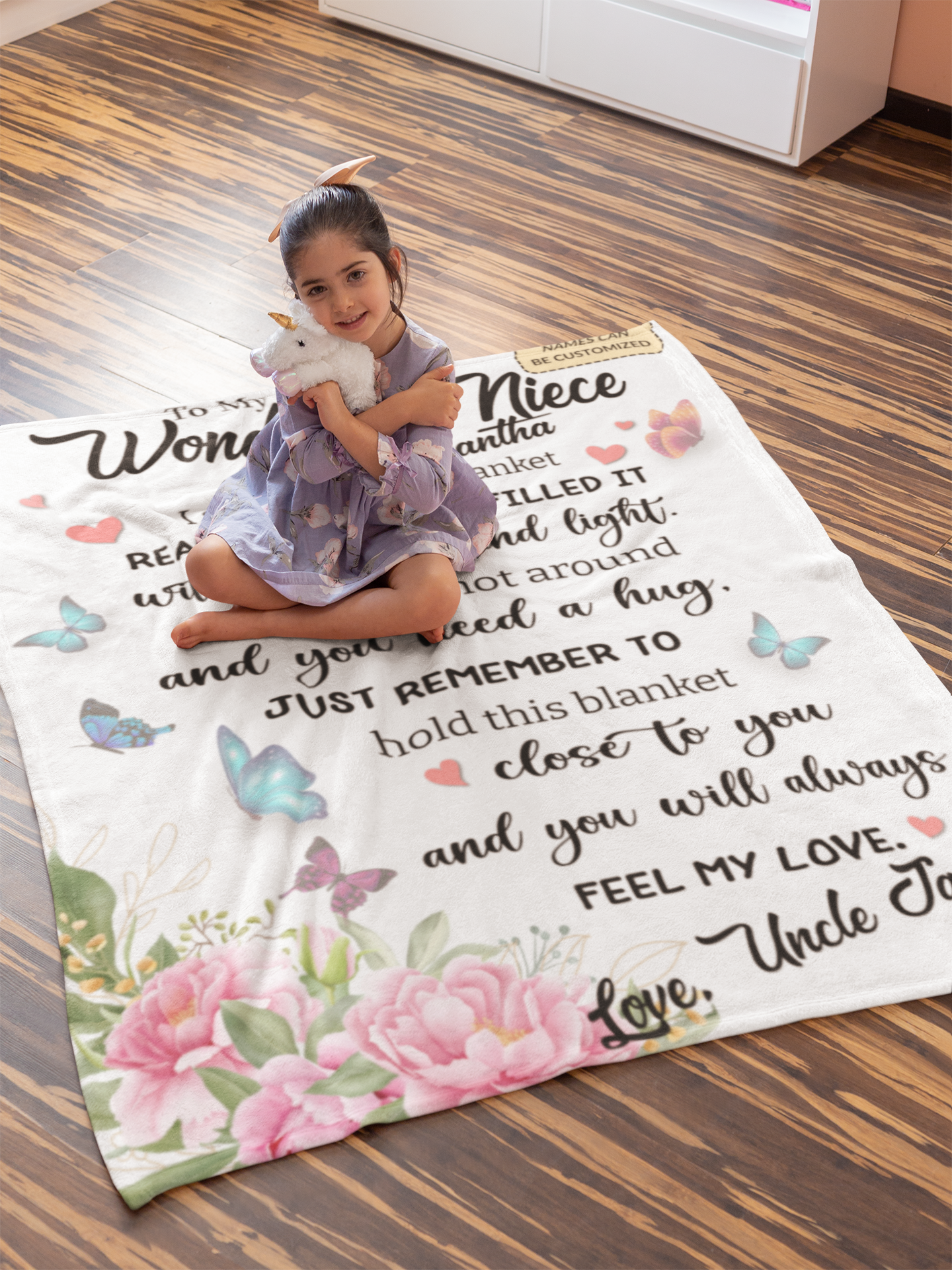 To My Wonderful Niece - Eternal Embrace Plush Fleece Blanket