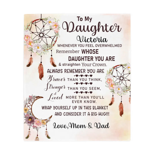 Remember Whose Daughter You Are - Plush Fleece Blanket - 50x60